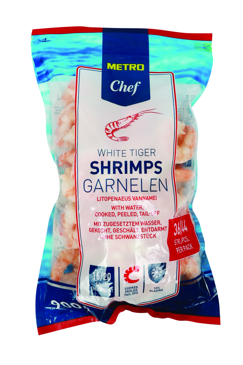 METRO Chef Creveti Prefierti Congelati Calibru 16/20 900 g ?