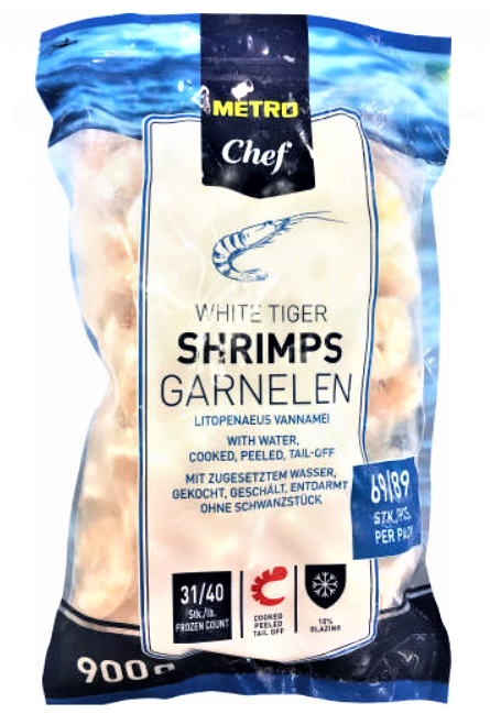 METRO Chef Creveti Prefierti Congelati Calibru 31-40 900 g ?