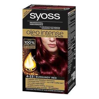 syoss Oleo Intense Vopsea de Par Nuanta 4 - 23 Roscat Burgundy 115 ml