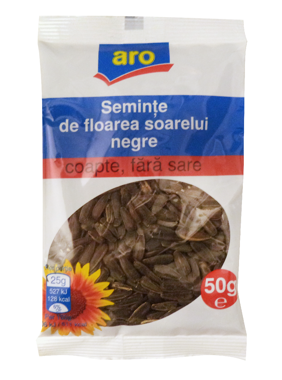aro Seminte de Floarea Soarelui Negre Nesarate 20 x 50 g
