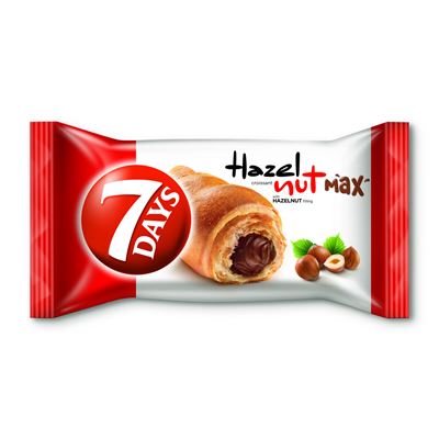 7 DAYS Croissant Hazelnut Alune de padure si cacao 20 x 80 g