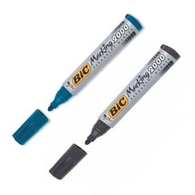 BiC Marker Permanent 2000 Negru Si Albastru 2 bucati