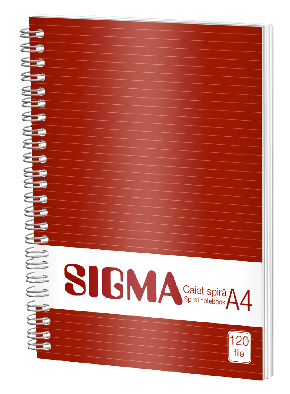 SIGMA Caiet Dictando cu Spirala A4 120 File