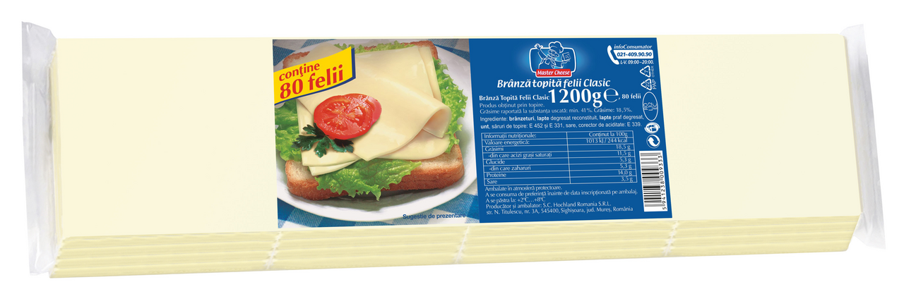 Hochland Master Cheese Branza Topita Felii 1,2 Kg