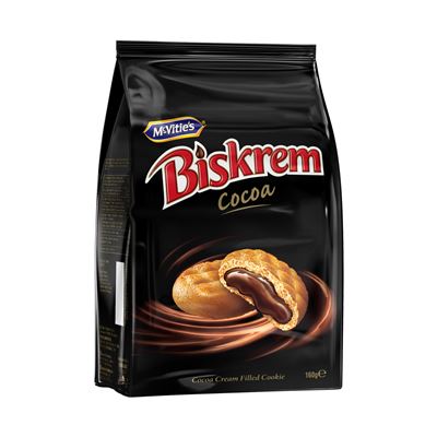 BISKREM Biscutii cu Crema de Cacao 160 g