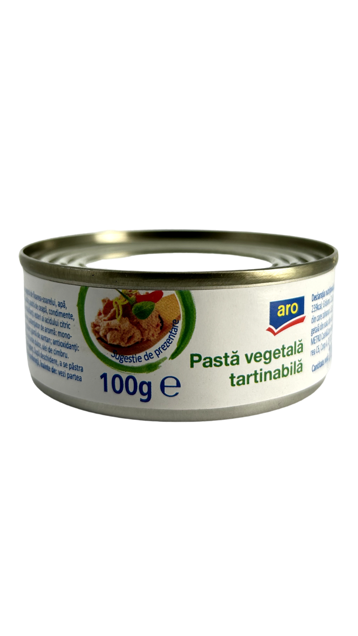 aro Pasta Vegetala Tartinabila 6 x 100 G