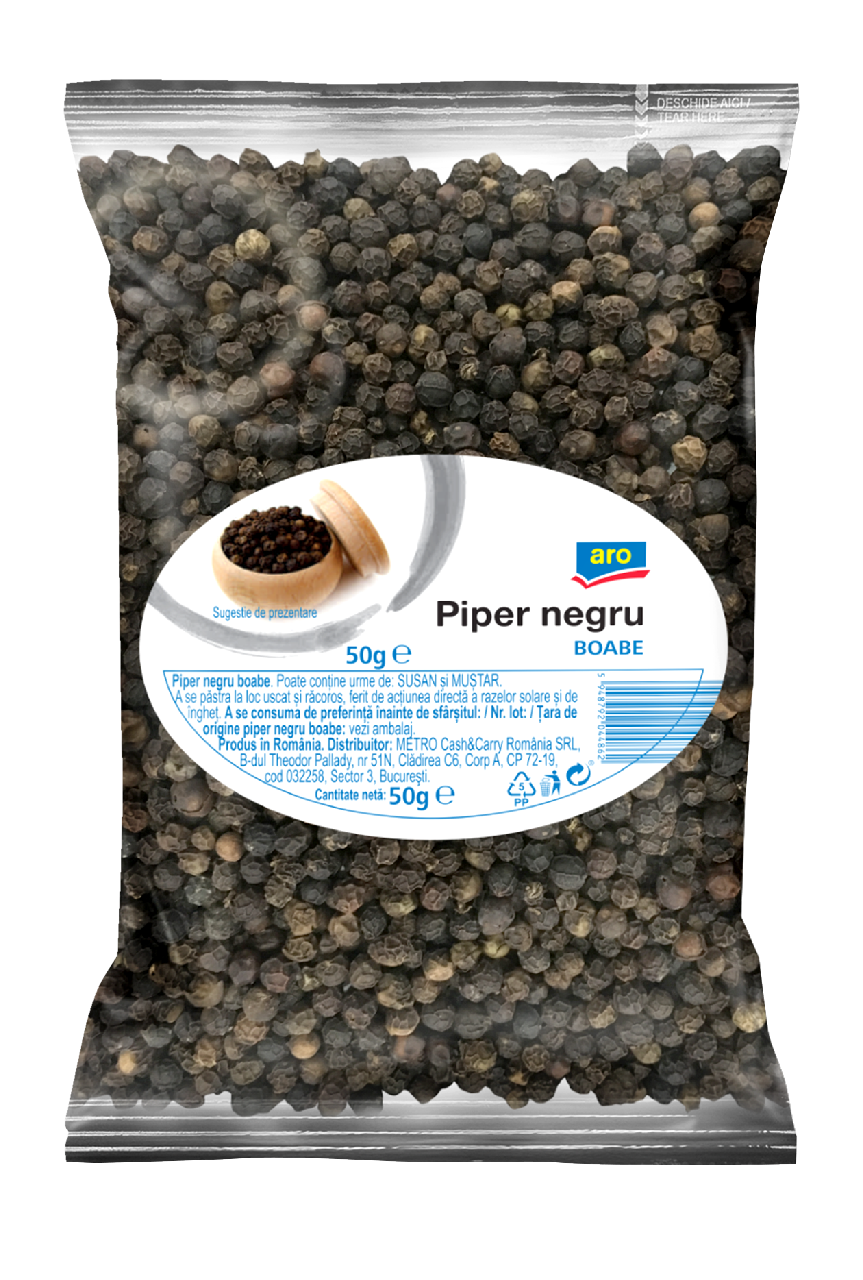 aro Piper Negru Boabe 5 x 50 g