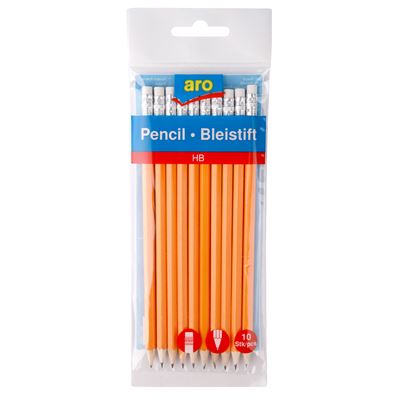 aro Creion HB cu Guma 10 bucati
