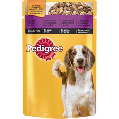 Pedigree Hrana Umeda Caini Adulti Pui-Legume in Sos 100 g
