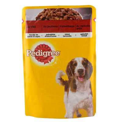 Pedigree Hrana Umeda Caini Adulti cu Vita in Aspic 100 g