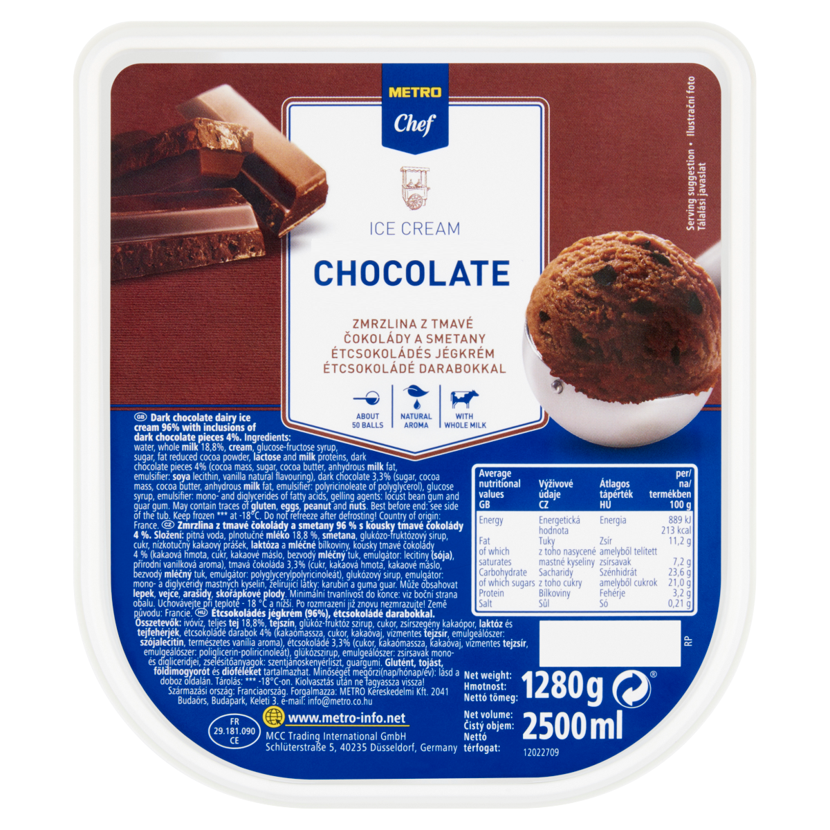 METRO Chef Inghetata Ciocolata 2,5 L ?