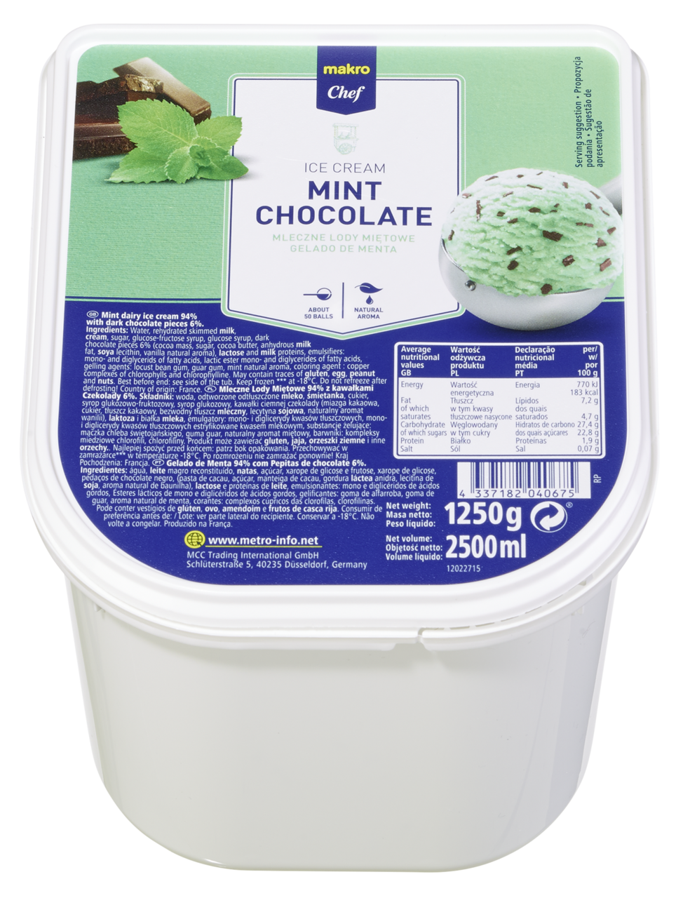 METRO Chef Inghetata Menta 2,5 L ?