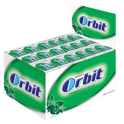 Orbit Profesional Guma Spearmint Verde 100 x 2,8 g