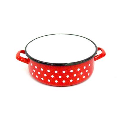 EMAILUL Cratita Rosie cu Buline 4.5 L