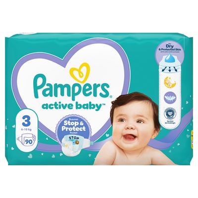 Pampers active baby Scutece Marimea 3 4-9 Kg 90 bucati