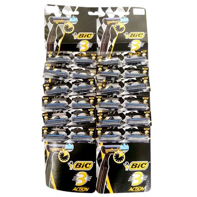 BiC 3 Action Aparat de Ras Hanging Card 24 bucati