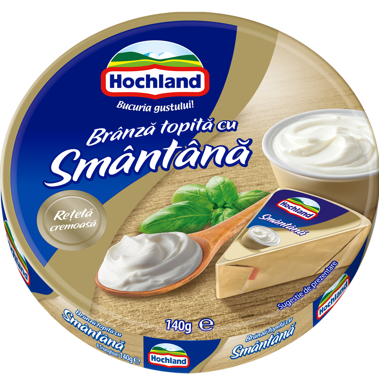 Hochland Branza Topita Triunghi Smantana 140 g