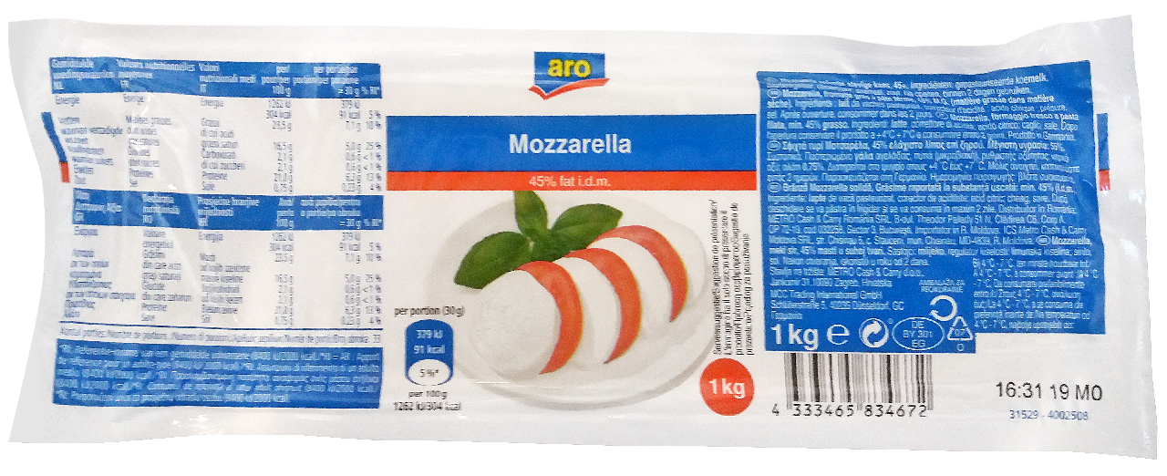aro Mozzarella Filon 1 Kg