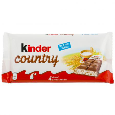Kinder COUNTRY Ciocolata cu Crema de Lapte si Cereale 4 x 23,5 g