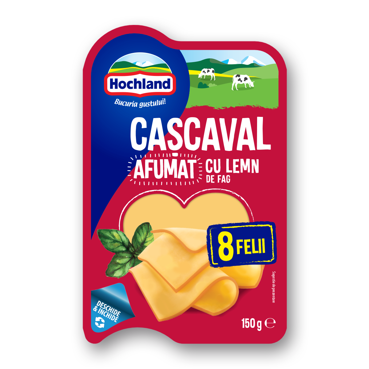 Hochland Cascaval Afumat Felii 150 g