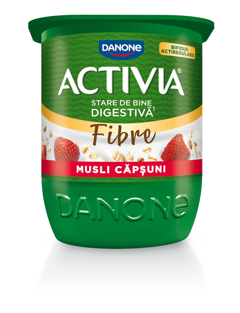 ACTIVIA Iaurt Musli & Capsuni 125 g