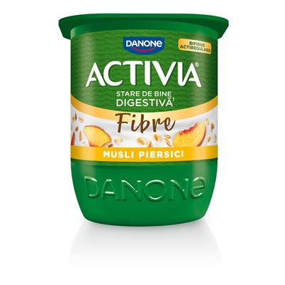 ACTIVIA Iaurt Musli & Piersici 125 g