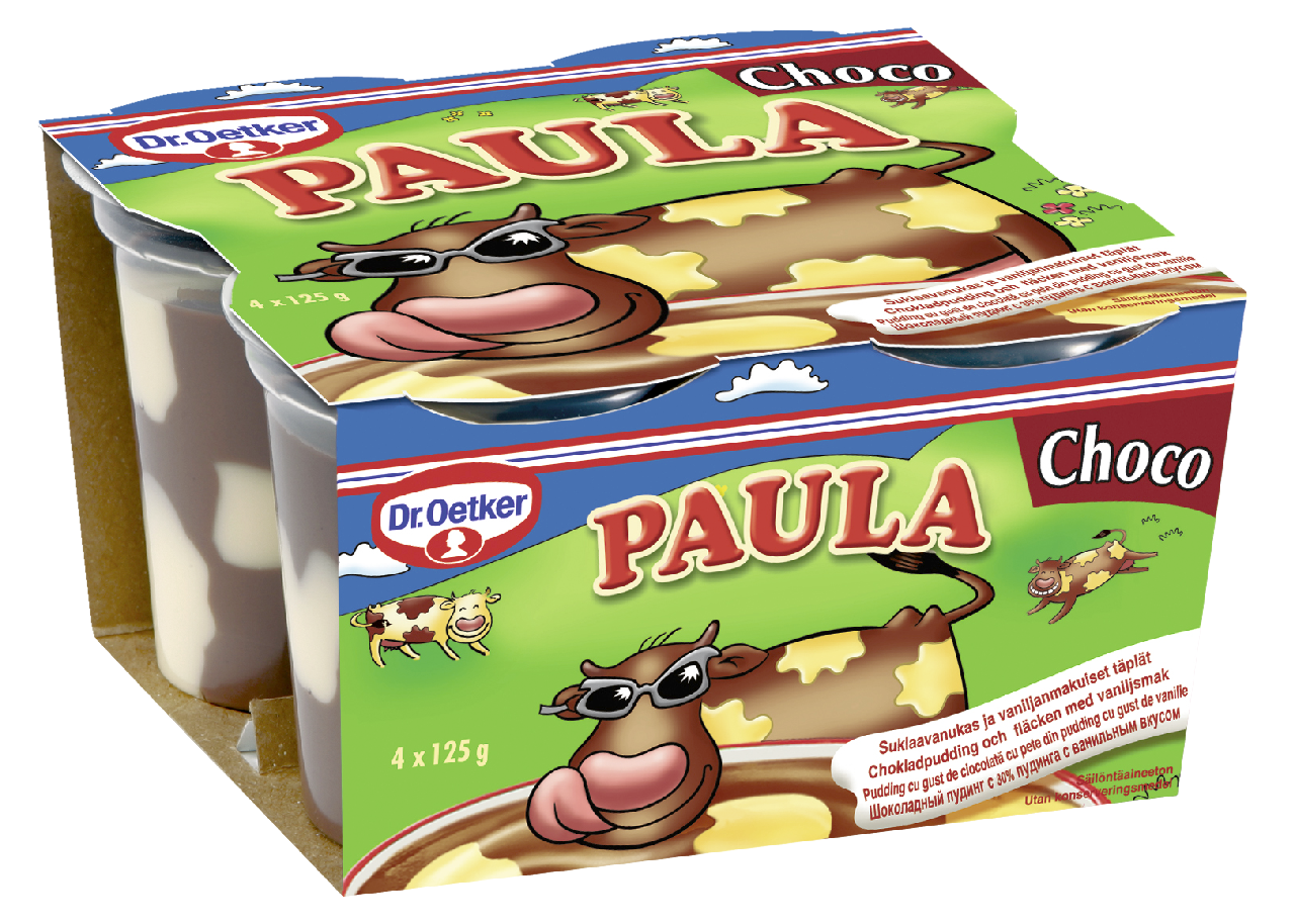 Dr.Oetker PAULA Pudding Ciocolata&Vanilie 4 X 125 g