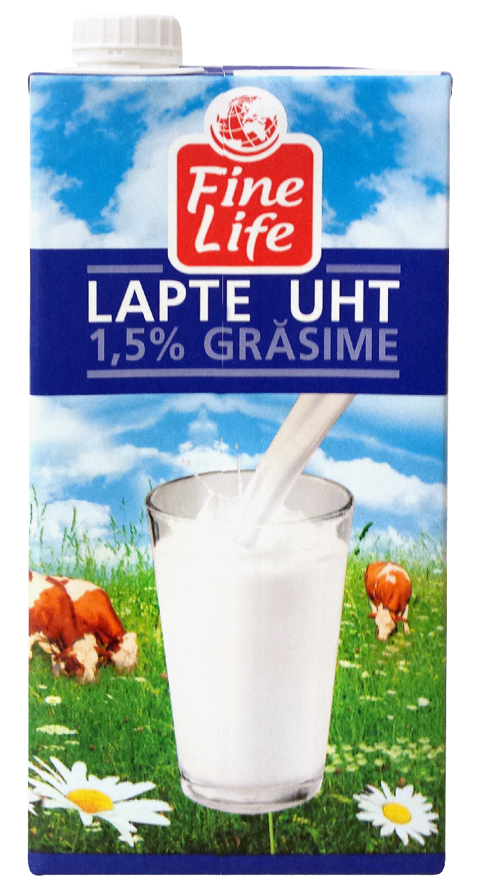 Fine Life Lapte Uht 1.5% Grasime 1 L