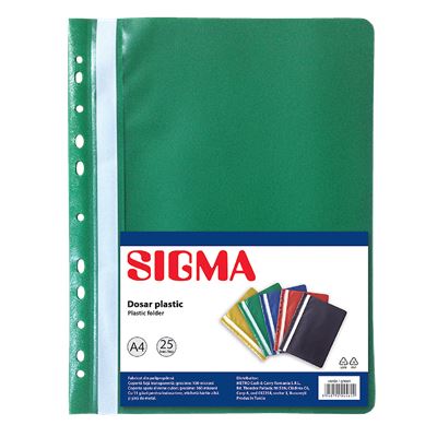 SIGMA Set 25 Dosare A4 Polipropilena Verde