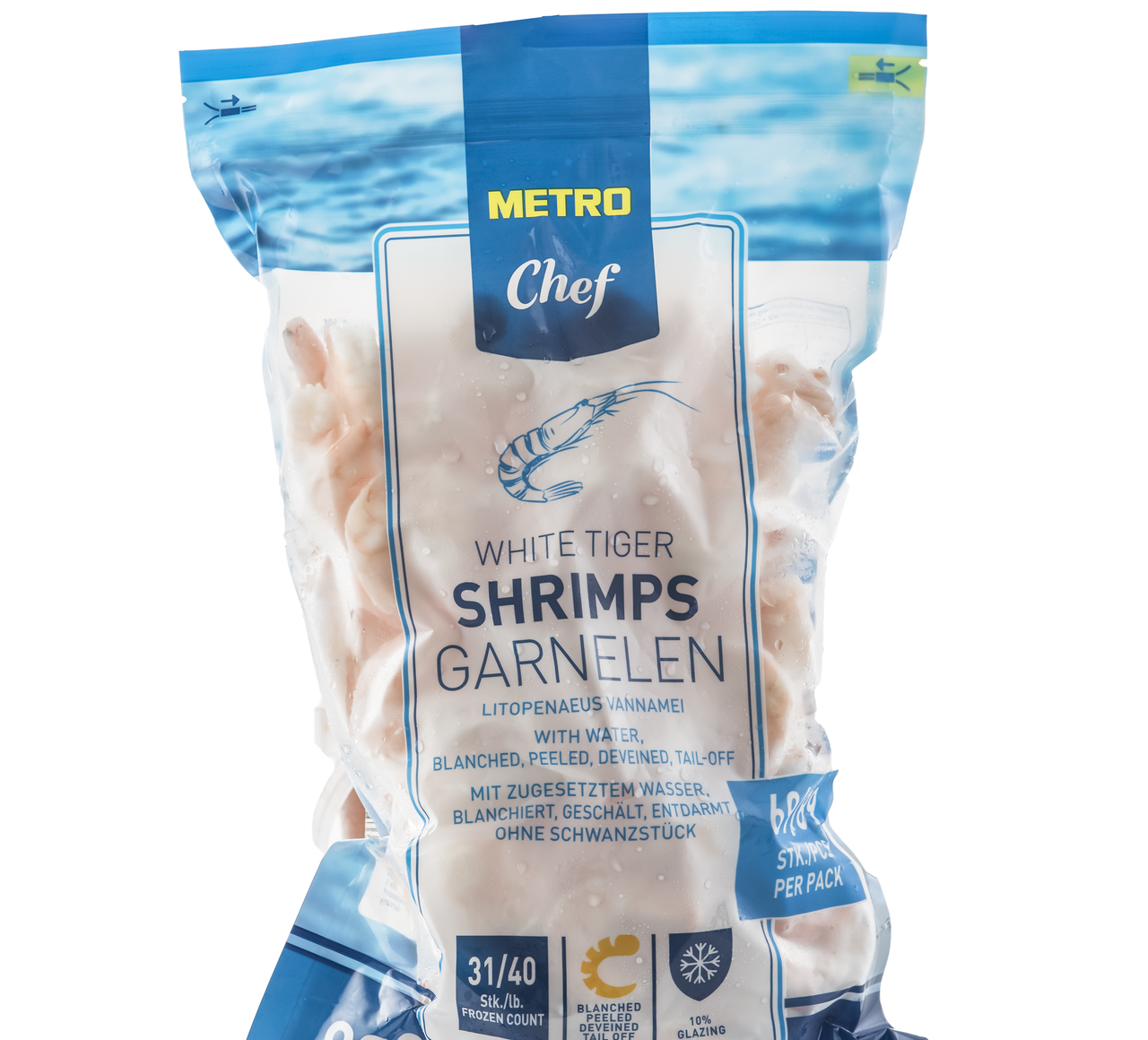 METRO Chef Creveti Cruzi Peeled deveined Congelati Calibru 31-40 800 g ?