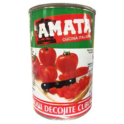 AMATA Rosii Decojite Cuburi 400 g