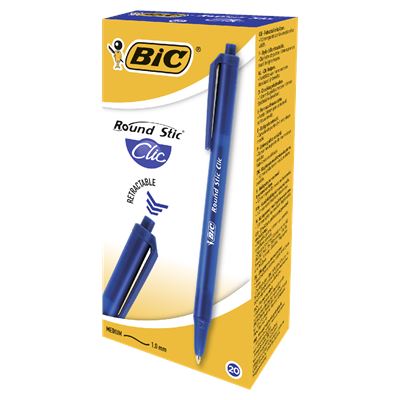 BiC Round Stic Click Pix Albastru 20 bucati