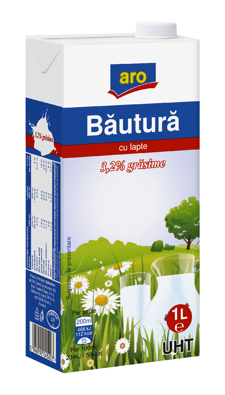 aro Bautura cu Lapte 3.2% grasime 1 L