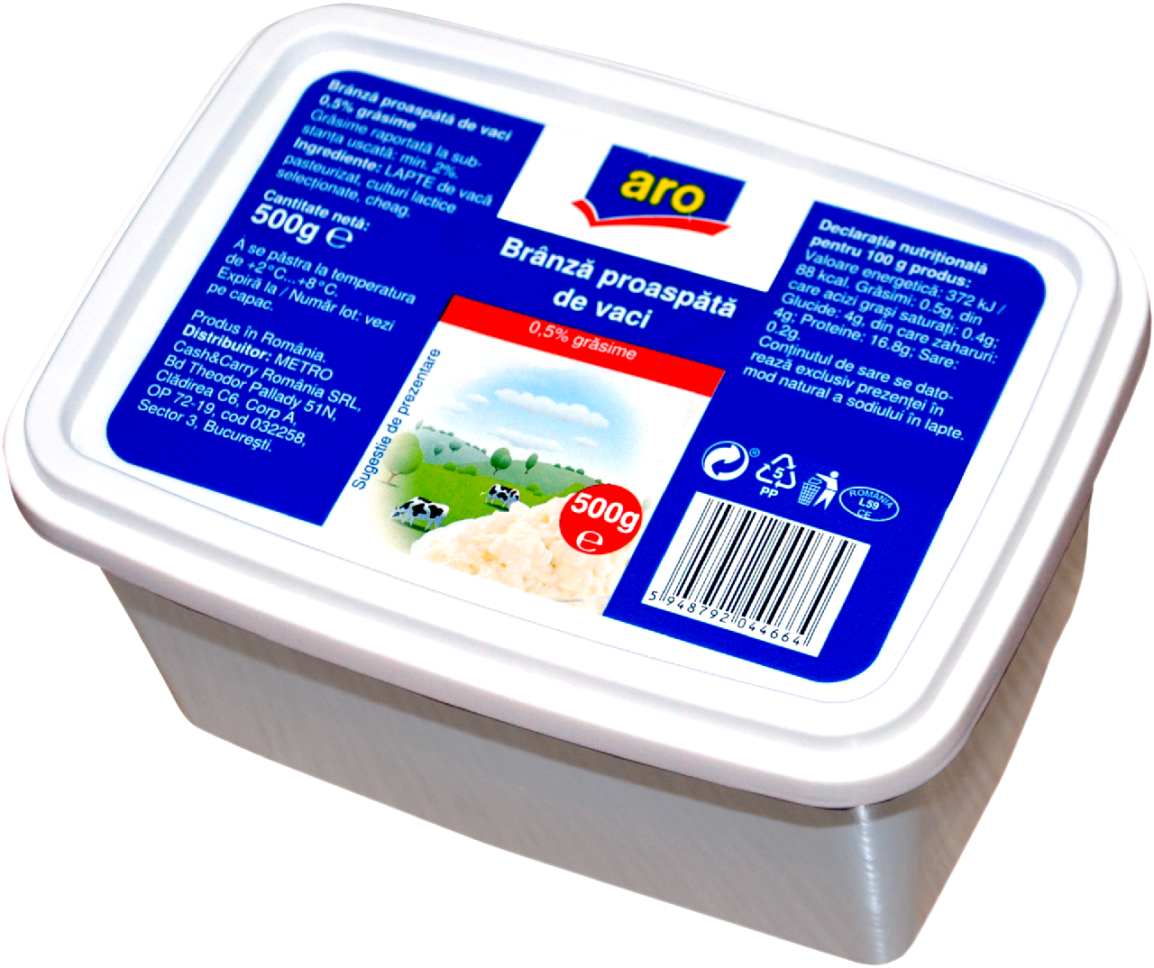 aro Branza Proaspata 0,5% grasime 500 g