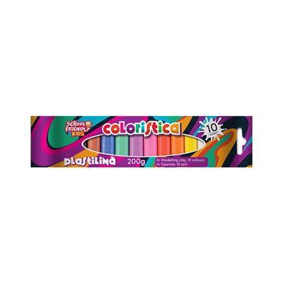 SCHOOL FRIENDLY COLORISTICA Plastilina 10 Culori 200 g
