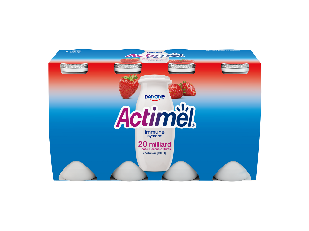 Actimel Iaurt Capsuni 8 x 100 g
