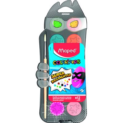 Maped Acuarele 12 Culori si Pensule 137 g