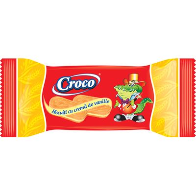 CROCO Biscuiti Crema Vanilie 10 x 32 g