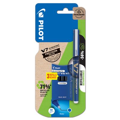 PILOT V7 Roller Hi-Tecpoint + Rezerva Albastru