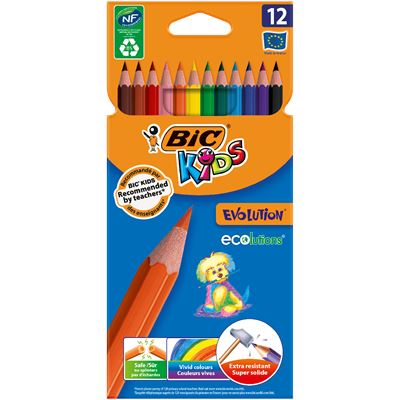 BiC Evolution Set 12 Creioane Colorate
