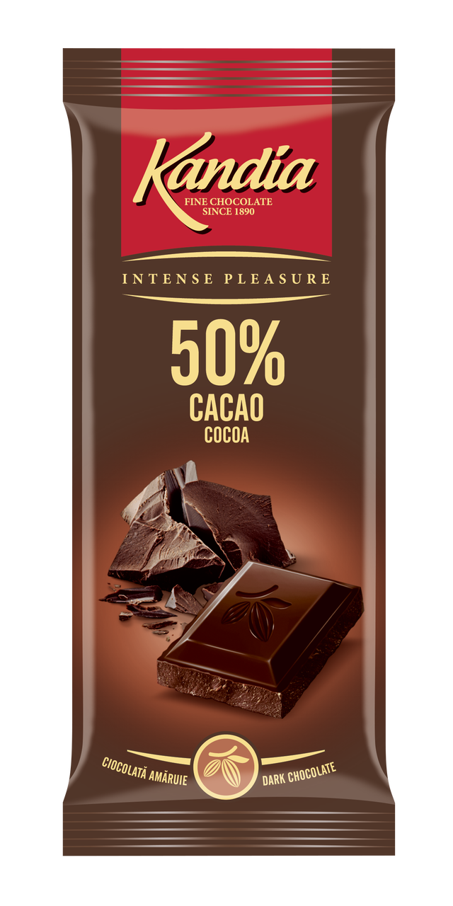 KANDIA Ciocolata Amaruie 50% Cacao 3 x 80 g