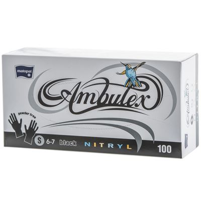 AMBULEX 100 Manusi Negre Nitril Marimea S