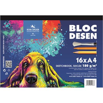KOH-I-NOOR Bloc Desen A4 16 File