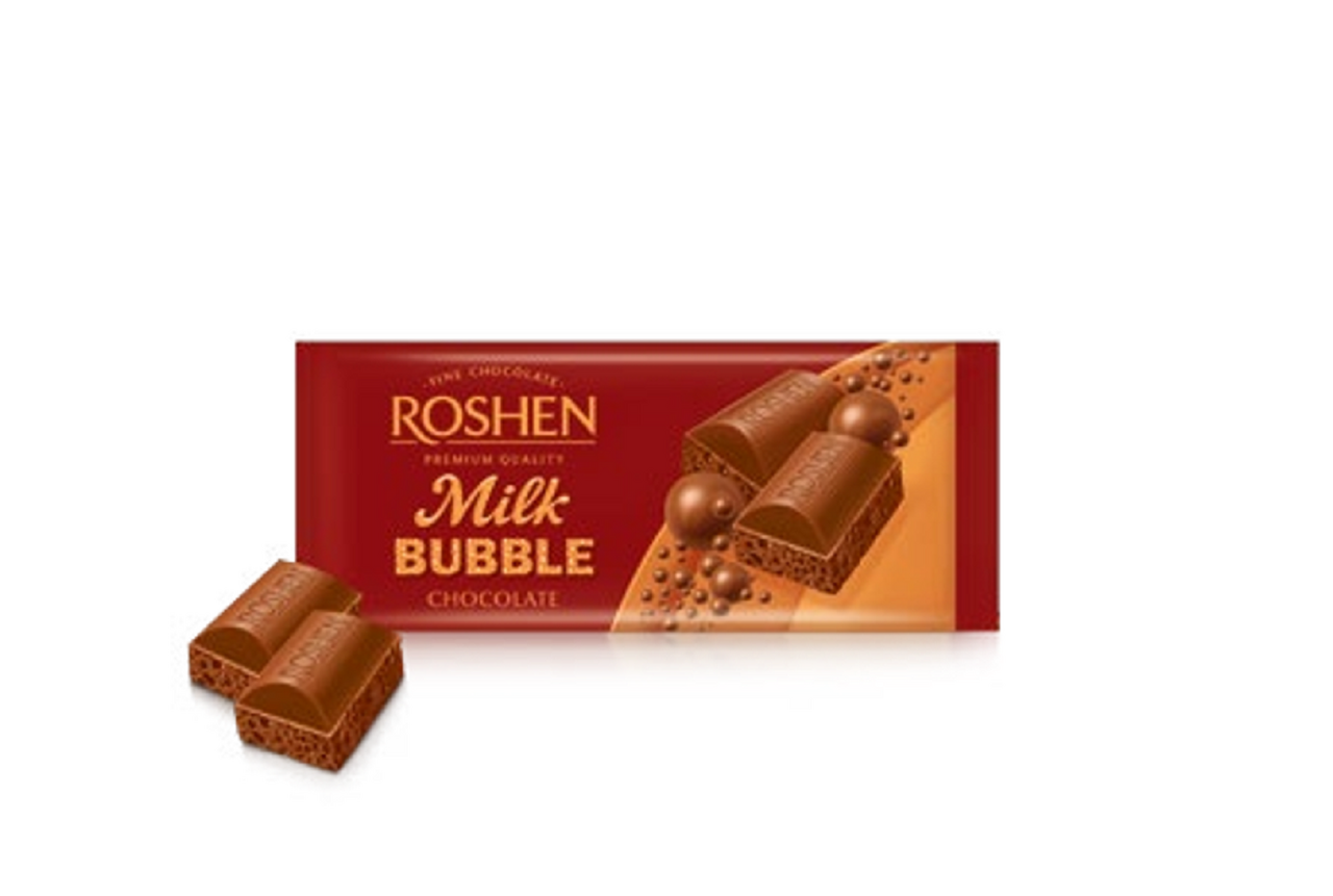 ROSHEN Ciocolata Aerata cu Lapte 4 x 80 g