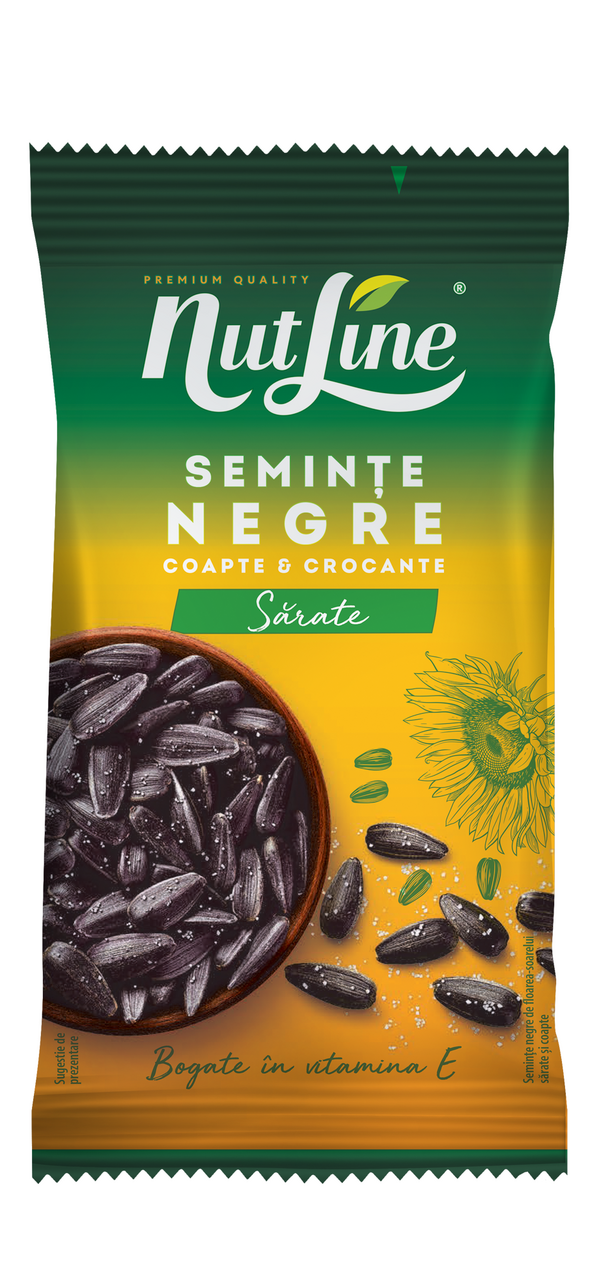 NUTLINE Seminte Floarea Soarelui Negre Sare 100 g