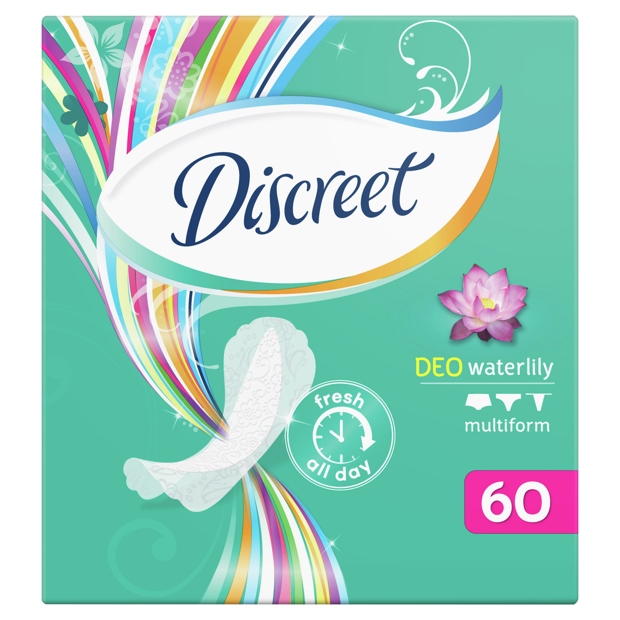 Discreet Deo Waterlily Absorbante Zilnice 60 bucati