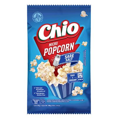 Chio Popcorn Microunde Sare 4 x 80 g