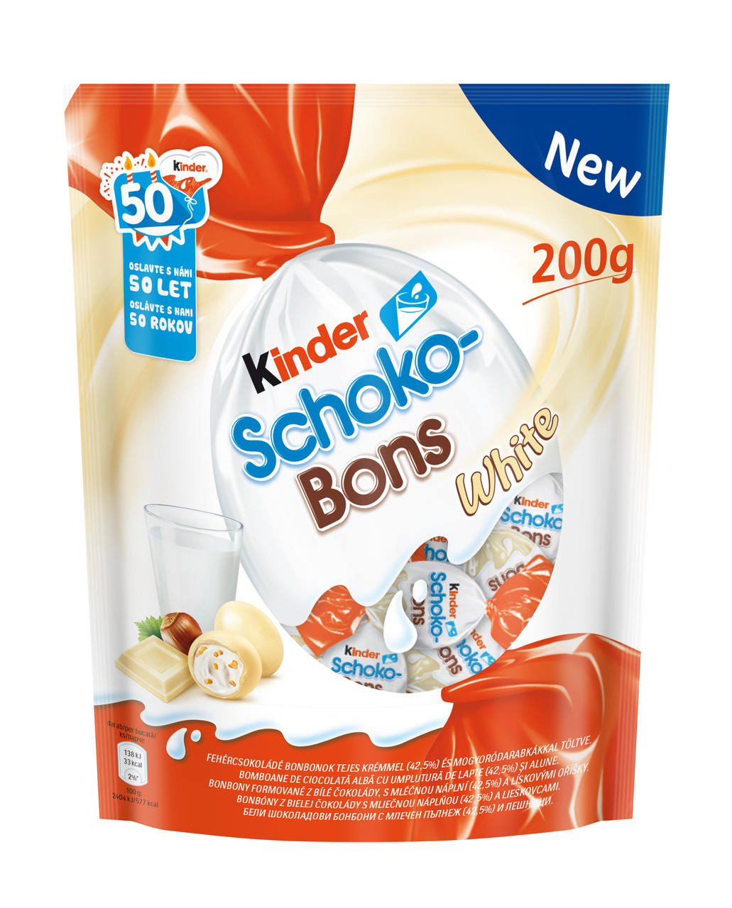 Kinder Schokobons White 200 g