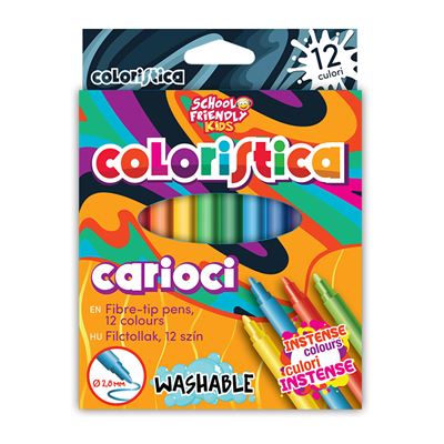 SCHOOL FRIENDLY COLORISTICA Carioci 12 culori