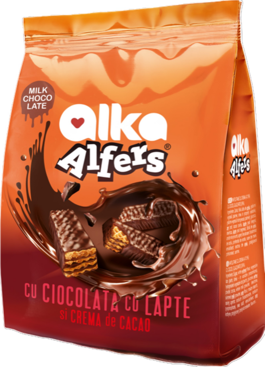 ALFERS Napolitane Crema Cacao si Glazurate 180 g